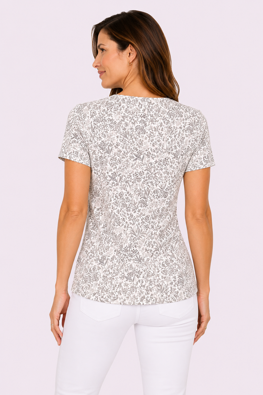 T-shirt rafraîchissant col V femme — La chaleur ne gagne plus